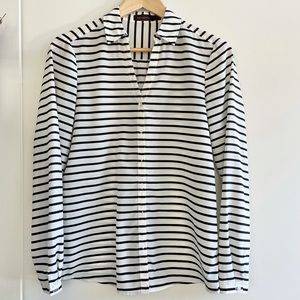 The Limited Striped Button Down Blouse